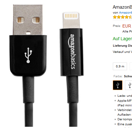 AmazonBasics-Kabel USB zu Lightning