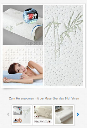 Kissen mit Memory-Foam richtig billig, versandkostenfrei bestellen