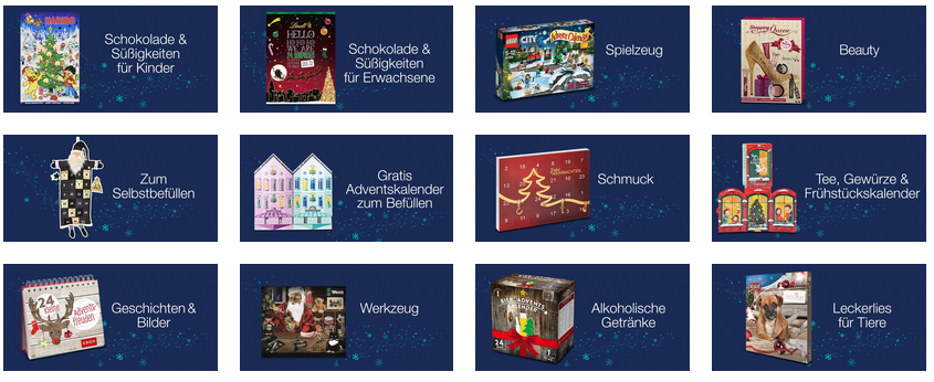 Adventskalender bei Amazon: Übersicht & Ratgeber