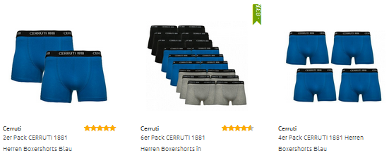 Cerruti 1881 bei Outlet46, Screenshot