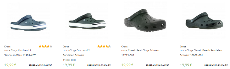crocs reduziert & billig bei Outlet46