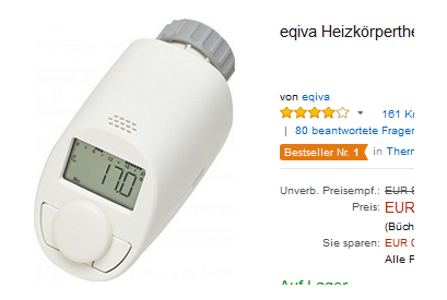 Heizkörperthermostate billig bei Amazon von eqiva