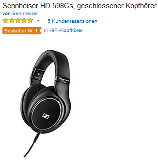 Kopfhörer, Headphones Sennheiser HD 598