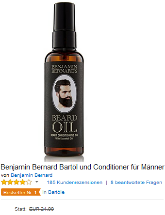 Benjamin Bernards Bartöl & Conditioner bei Amazon reduziert