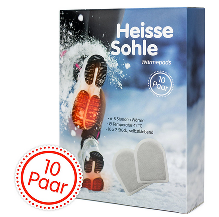 Heisse Sohle 10 Paar Fußwärmer bei Amazon