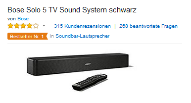 Bose Solo 5 Soundsystem für Fernseher