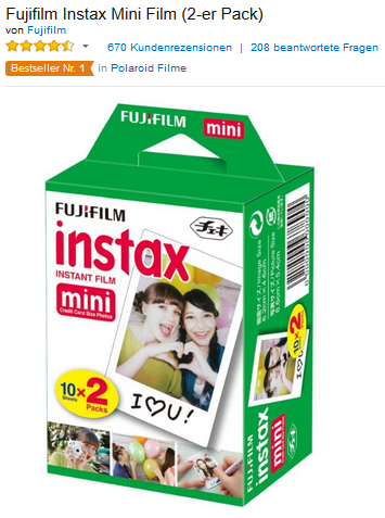 Fujifilm Instax Filme billig bestellen