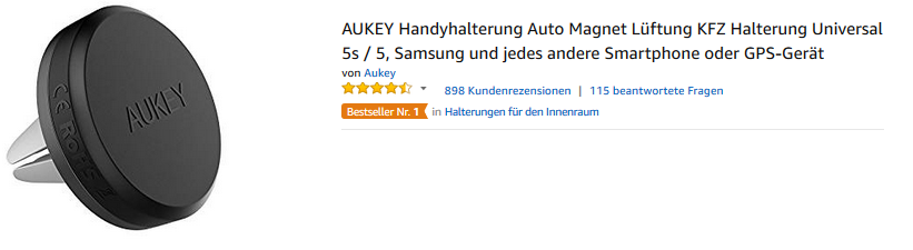 Handyhalterung fürs Auto, universell