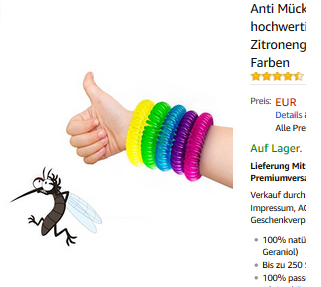 Schnakenschutz als Armband