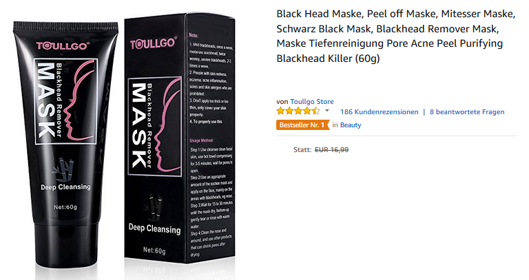 Blackhead Remover Mask von Toullgo