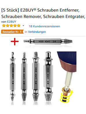 kaputte, beschädigte Schrauben entfernen - Set von E2BUY