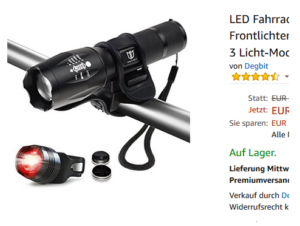 LED-Fahrradbeleuchtung von Degbit