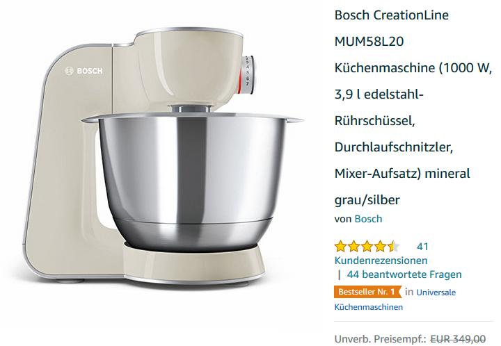 Bosch CreationLine MUM58L20 Küchenmaschine