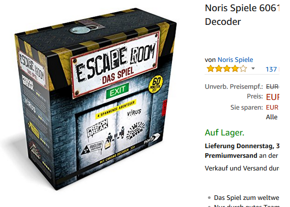 Escape Room das Spiel