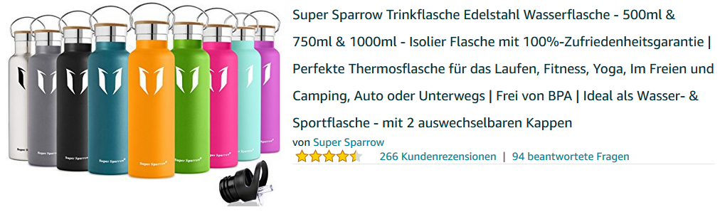 Super Sparrow Trinkflaschen