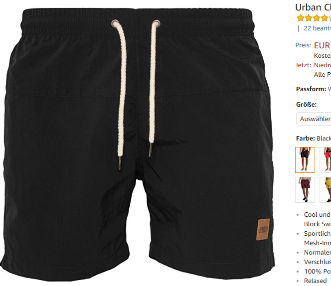 Urban Classics Herren-Shorts
