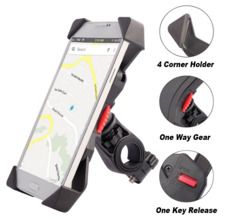 Smartphone-Halterung fürs Fahrrad mit Wackel-Schutz