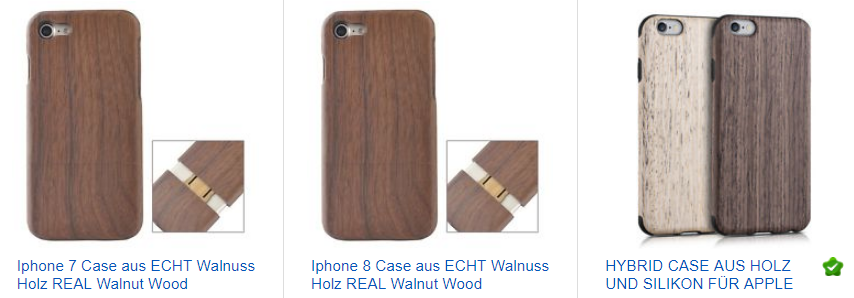 Phonecases aus Holz - Smartphonehüllen billig