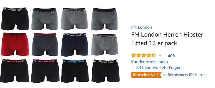 FM London Hipster-Boxer für Männer