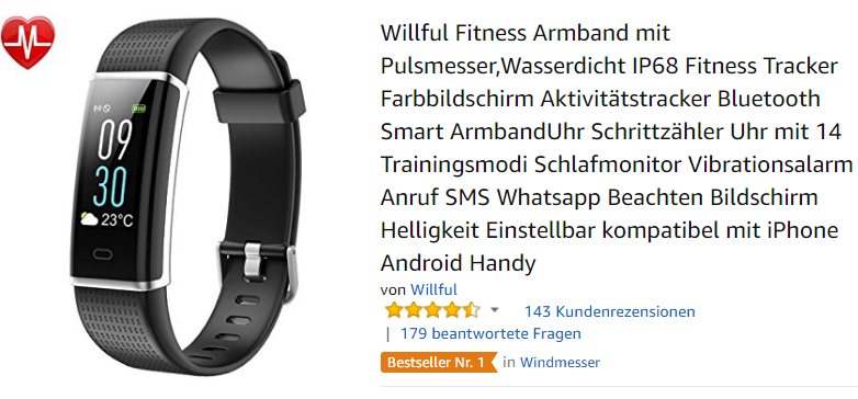 Willful Fitnessarmband