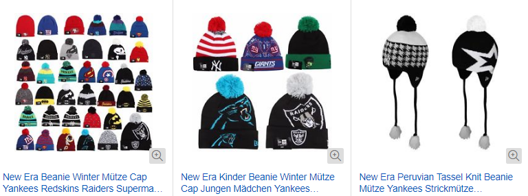 New Era Beanie Winter - Angebote bei ebay.de (Screenshot)
